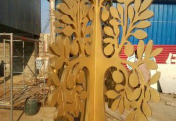 發財樹雕塑標準，廣場系列，不銹鋼發財樹雕塑指用