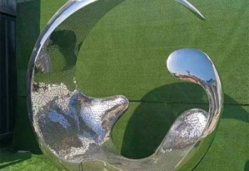 水滴環(huán)雕塑，創(chuàng)意設(shè)計(jì)類型，不銹鋼圓環(huán)水滴雕塑廠家