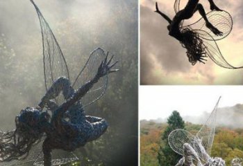 小精靈雕塑，抽象卡通雕塑，美陳人物擺件