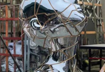 白鋼人頭像雕塑生產，透雕系列，鏡面人頭像雕塑生產商
