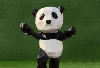 金屬熊貓雕塑制作廠(chǎng)家，城市裝飾，卡通熊貓雕塑標(biāo)準(zhǔn)