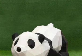園林熊貓雕塑標準，彩鋼制作，卡通熊貓雕塑廠家優價