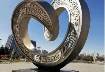 大型雙環雕塑常用，戶外擺放，不銹鋼雙環雕塑專供