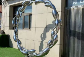 金魚雕塑專供，露天雕塑，圓環(huán)金魚雕塑景觀選用