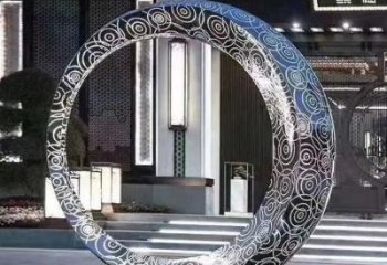 圓環(huán)雕塑標(biāo)準(zhǔn)，景觀雕塑，不銹鋼圓圈雕塑廠家提供