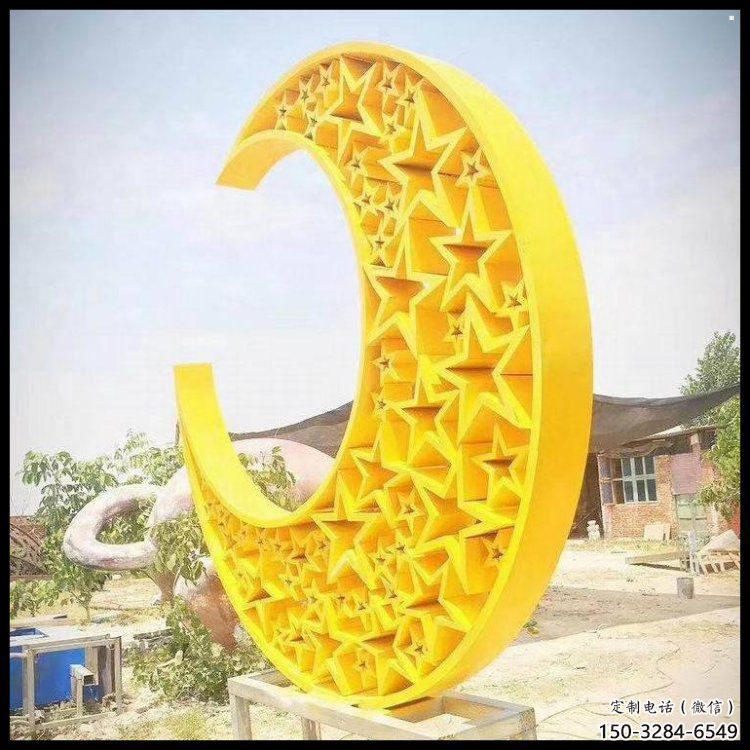 月亮雕塑提供，露天雕塑，不銹鋼月亮雕塑生產承接