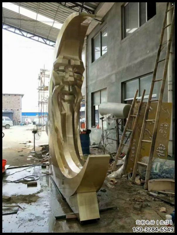 月神雕塑常用，公園小品，房地產不銹鋼月神雕塑生產商