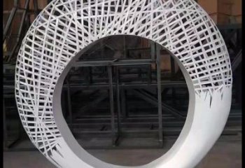 月牙雕塑預定，城區小品，民俗鏤空月牙雕塑制造商