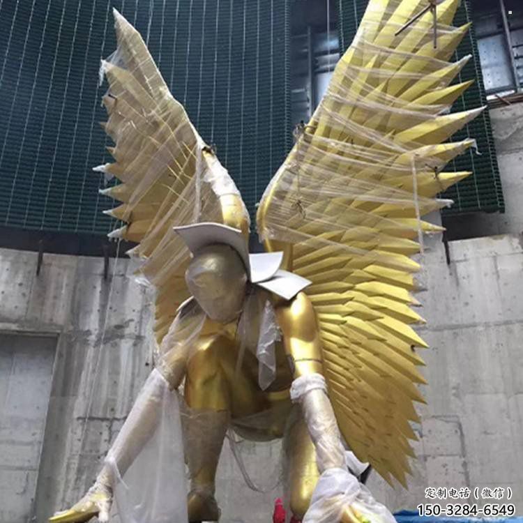 雕塑鳥翅景觀制造，街景小品，不銹鋼鳥翅雕塑優(yōu)價