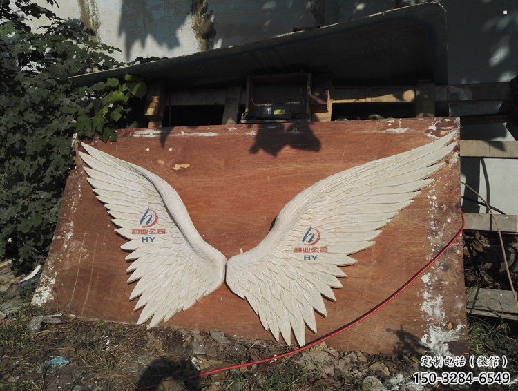 鳥翅雕塑批發，拉絲工藝，不銹鋼鳥翅雕塑承接