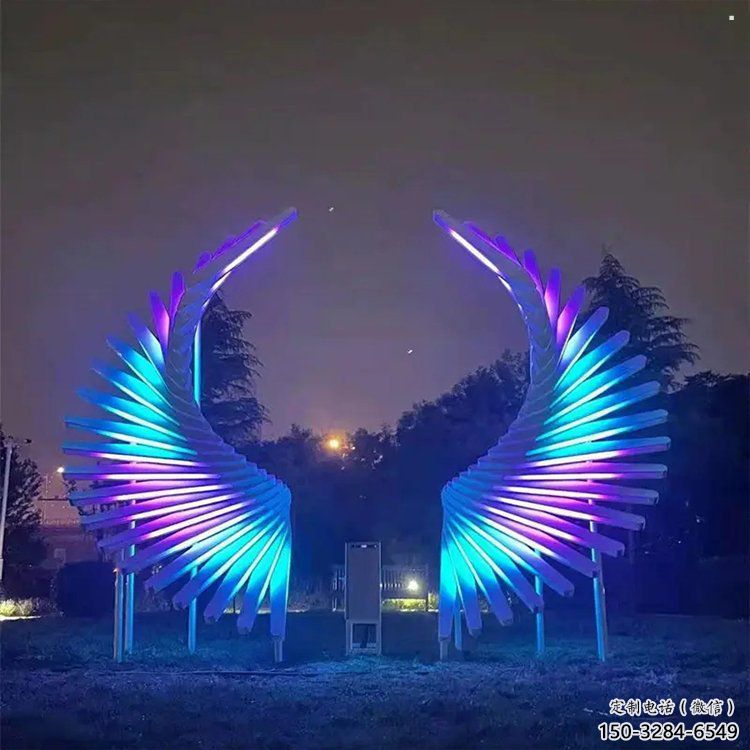 金屬天使之翼雕塑制造商，鋼管組合，公共翅膀雕塑優(yōu)選