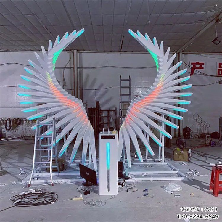 天使之翼雕塑提供，多彩藝術(shù)，中式翅膀雕塑通用