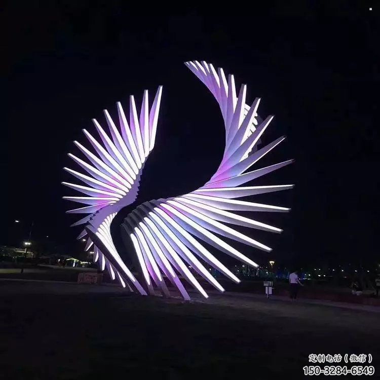 天使之翼雕塑制造商，城市雕塑，公園廣場(chǎng)翅膀雕塑觀賞型