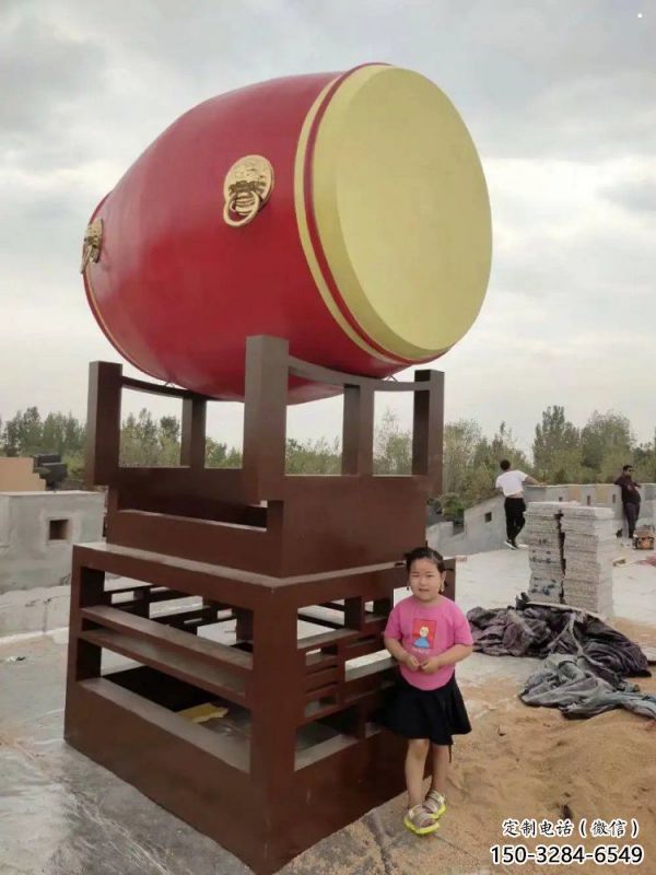 商場(chǎng)鑼鼓雕塑常用，公園小品，房地產(chǎn)不銹鋼鑼鼓雕塑生產(chǎn)商