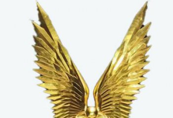 制造鳥翅雕塑定價，地標擺件，烤漆不銹鋼鳥翅雕塑精選