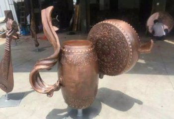 銅鼓雕塑專供，美陳雕塑，社區銅鼓雕塑預定