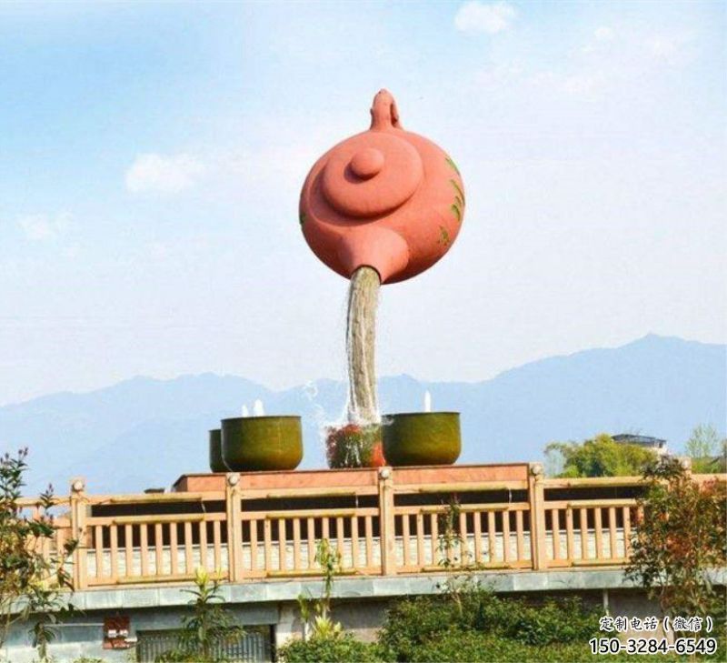 閩侯公園天壺雕塑工廠，不銹鋼材質，圓雕形式