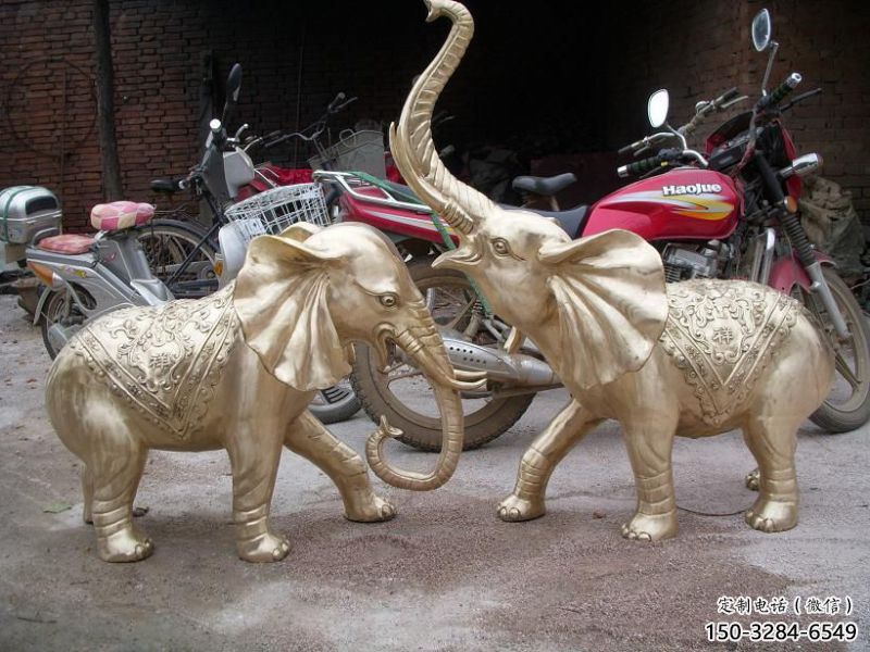 莆田大象雕塑制造商，小區(qū)擺件，銅大象雕塑提供