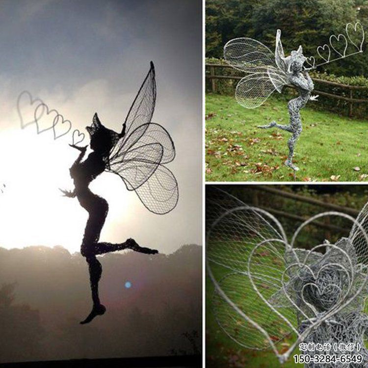 張掖小精靈雕塑，抽象卡通雕塑，美陳人物擺件