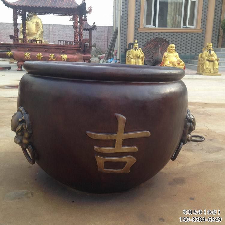 平?jīng)黾帚~缸雕塑-青銅鑄造