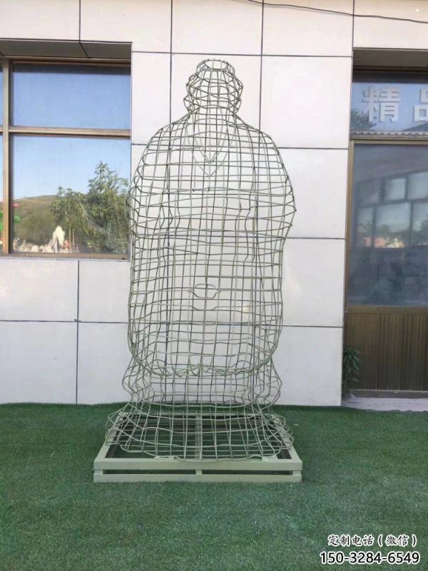 佛山鏤空孔子雕塑訂做，景區雕塑，鐵藝古代人物雕塑定價