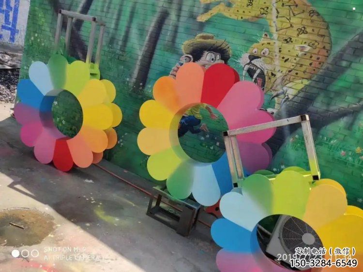 防城港金銀花雕塑廠家，景區雕塑，城市不銹鋼金銀花雕塑