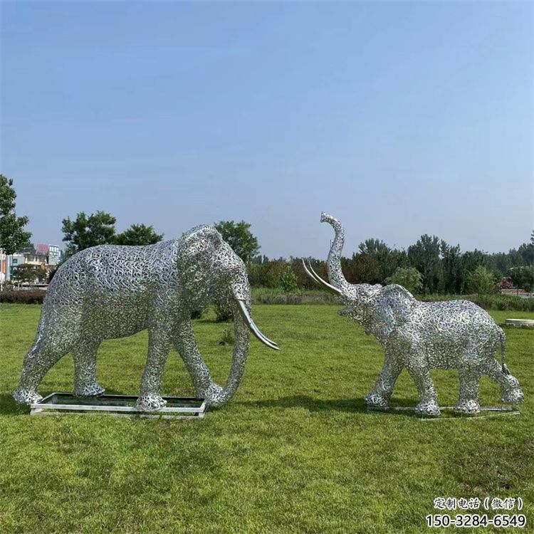 梧州鏤空大象雕塑制造商，動(dòng)物擺件，透雕大象雕塑定制