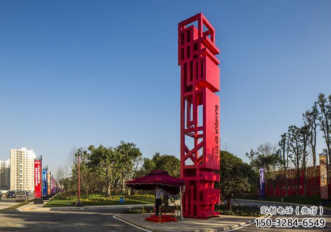 欽州住宅小區(qū)精神堡壘雕塑