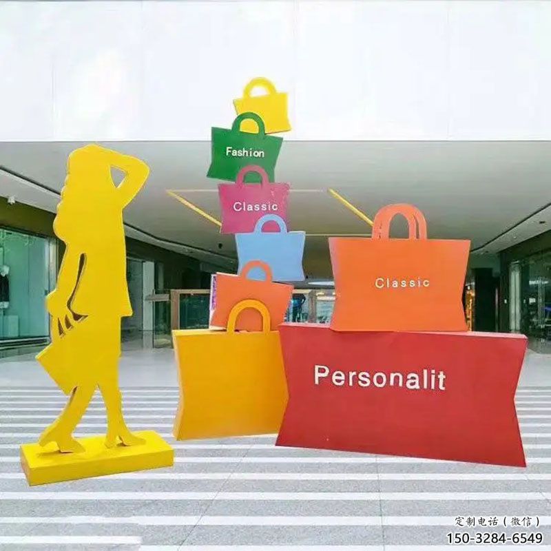 桂林購物人雕塑選定，景觀雕塑，不銹鋼購物人雕塑生產商