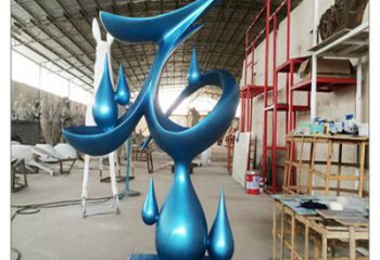 馬鞍山水滴雕塑，烤漆工藝，群雕不銹鋼水滴雕塑