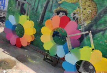 安慶金銀花雕塑廠家，景區雕塑，城市不銹鋼金銀花雕塑