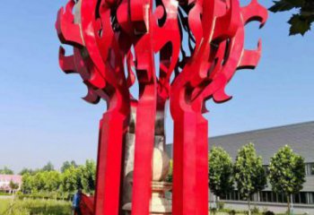 宿州火球雕塑，精神堡壘火球雕塑落地展示