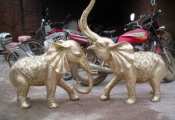 宿州大象雕塑制造商，小區擺件，銅大象雕塑提供