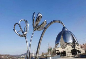 漳州百合花雕塑承接，城市裝飾，大型不銹鋼百合花雕塑公司