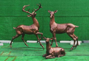 武威銅小鹿雕塑批發，鍛造工藝，小鹿銅雕塑承接