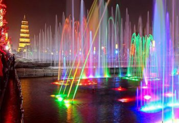 張掖選定噴泉雕塑，燈光數控效果，水景藝術雕塑