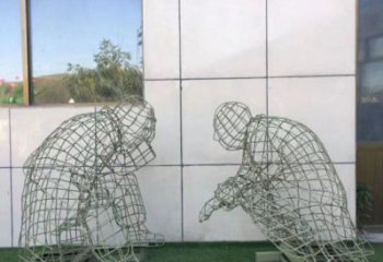 嘉峪關(guān)鏤空對弈雕塑標(biāo)準(zhǔn)，廣場雕塑，鐵藝民俗人物雕塑供給