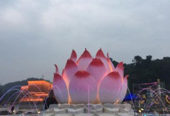 陽江蓮花雕塑廠家，景區(qū)雕塑，水景蓮花噴泉雕塑精選