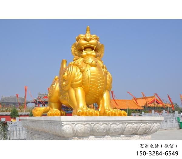 銅仁廣場貔貅雕塑，動物彩繪雕塑，抽象效果