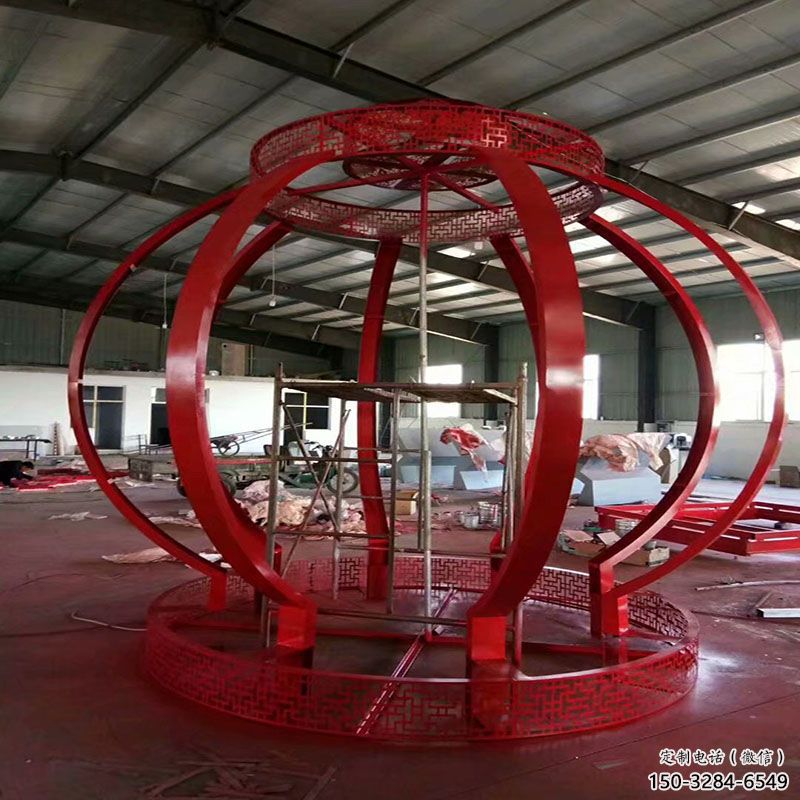 銅仁景觀燈籠雕塑優選，陸地擺件，園林不銹鋼燈籠雕塑供應