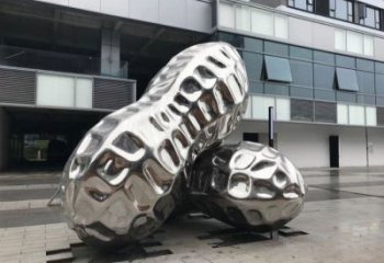 清鎮(zhèn)花生雕塑制造，白鋼構(gòu)件，不銹鋼花生雕塑提供
