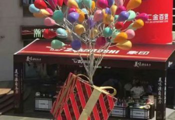 唐山氣球樹雕塑承接，美陳雕塑，玻璃鋼氣球樹雕塑制造