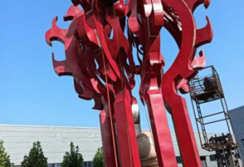 裕華火球雕塑，精神堡壘火球雕塑落地展示