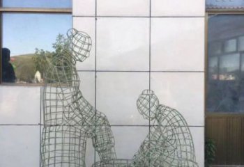 邢臺鏤空孝道雕塑通用，街景小品，鐵藝洗腳雕塑制造