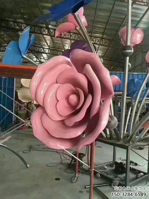 道外牡丹花雕塑工廠優(yōu)選，城市裝飾，牡丹花花朵雕塑供給