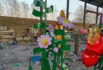 大興安嶺茉莉花雕塑訂做，城市雕塑，不銹鋼茉莉花雕塑廠