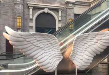 南崗景觀鳥翅雕塑制造，歐式風格，不銹鋼鳥翅雕塑定價