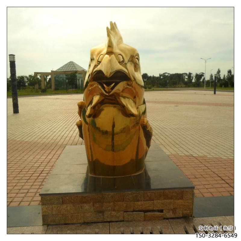 隨州不銹鋼生肖雕塑，鍍鈦工藝，公園廣場戶外擺放