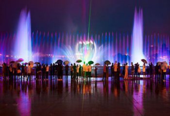 黃岡水景程控噴泉雕塑，高噴循環(huán)噴水方式設(shè)計(jì)