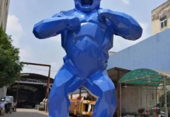 武漢彩繪黑猩猩雕塑